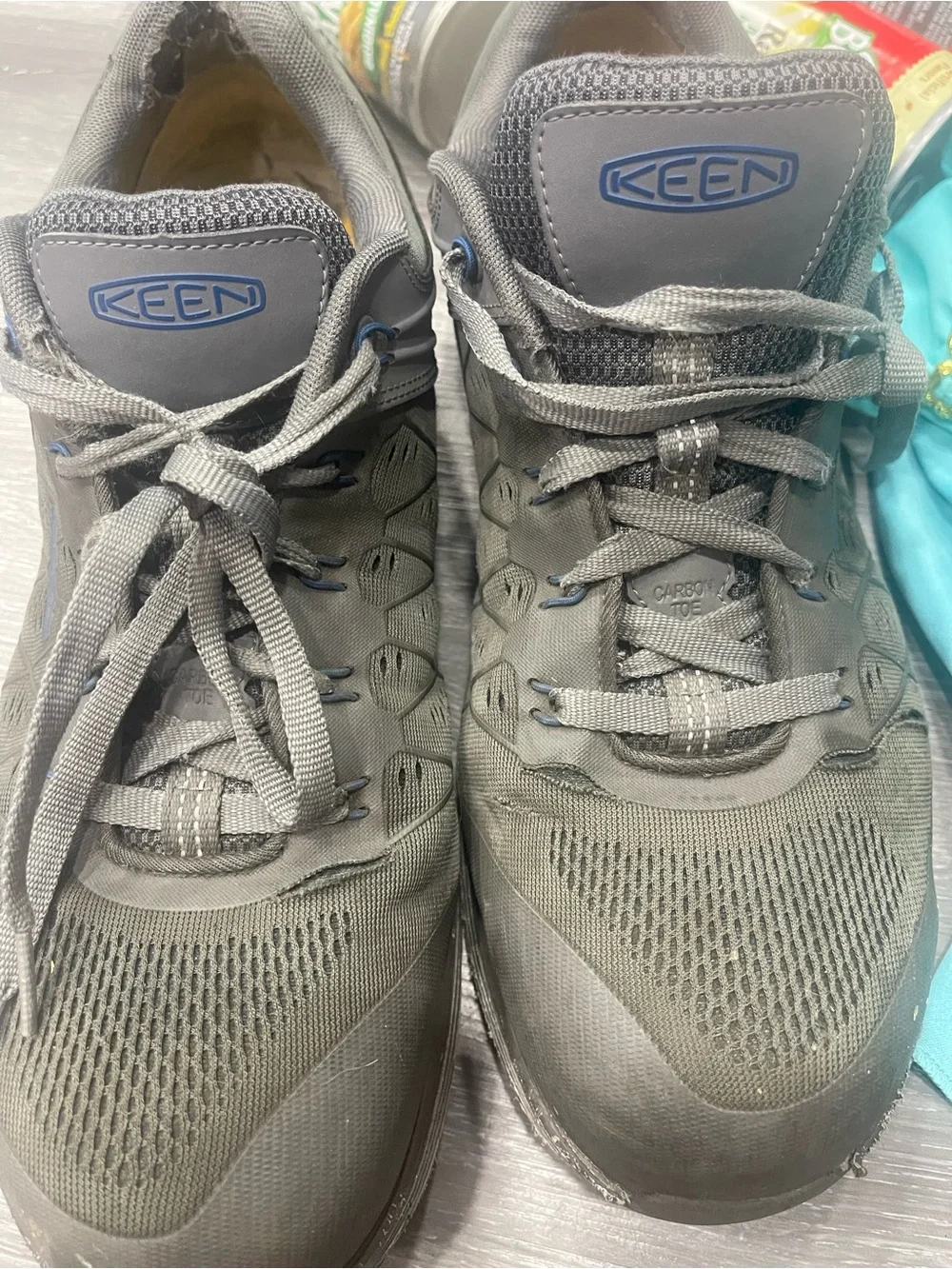 KEEN Men's Gray and Yellow Athletic Sneakers